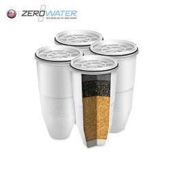 ZEROWATER美国进口家用直饮净水壶净水器过滤水壶去水垢滤芯4只装