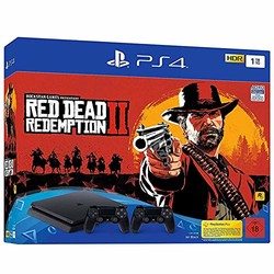 Sony Playstation 4 PS4 Silm 1TB + 荒野大镖客 Red Dead Redemption 2 + 2个游戏手柄