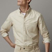  Massimo Dutti 00147037710 男士标准版斜纹纯棉衬衫 (L)
