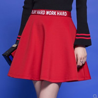 La Chapelle 拉夏贝尔 女士纯色A字裙