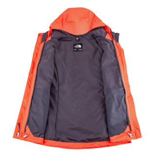  THE NORTH FACE 北面 3CGU 秋冬女款三合一冲锋衣  (DM2/橙色/灰色、XXL)