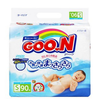再降价：GOO.N 大王 维E系列 婴儿纸尿裤 S90片