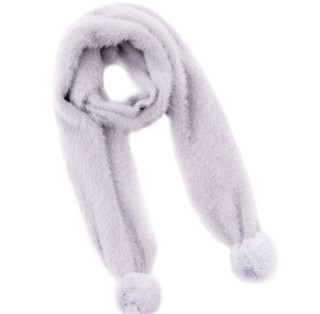 MINISO 名创优品 兔毛球针织围巾