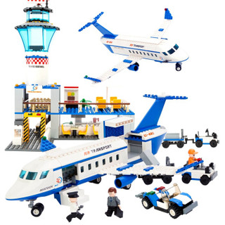 GUDI 古迪 89128913 儿童积木拼装玩具 国际机场+大型客机