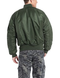 ALPHA INDUSTRIES 阿尔法工业 MA-1 男士飞行员短夹克 (Shell: 100% Nylon、XL、Sage Green)