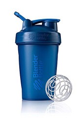 Blender Bottle 经典蛋白粉摇摇杯运动水杯搅拌球20oz深蓝色+蓝色字JD020-NY