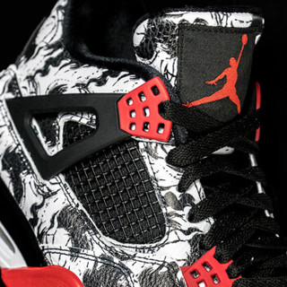 NIKE 耐克 BQ0897-006 Air Jordan 4 tattoo 黑白涂鸦中国元素篮球鞋 40
