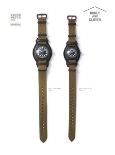 VAGUE WATCH CO. COUSSIN MIL 男女复古手表 黑色带皮套