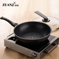 钻技（ZUANJ） 进口不粘锅不粘平底锅厨房锅具30cm电磁炉炒锅