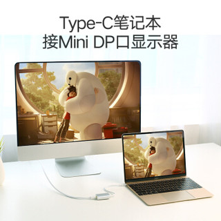 UGREEN 绿联 Type-C转VGA/Mini DP转换器 适用苹果Mac华为P20接投影仪等