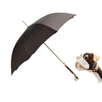 Pasotti 葩莎帝 中性奢华系列 MLX73 棕色条纹手杖式雨伞