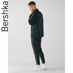 Bershka男士 2018秋季新款侧身条纹运动衫夹克外套 06820629500