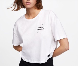  ZARA 01165458250 女士字母装饰短袖T恤