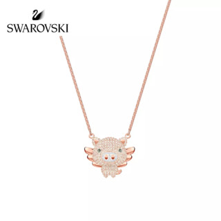 SWAROVSKI 施华洛世奇 5446986 女士仿水晶镀金LITTLE项链 镀玫瑰金色 38cm