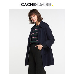 Cache Cache 捉迷藏 女士中长款毛呢外套