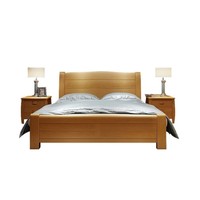 美天乐 榉木实木双人床 框架款 180*200cm