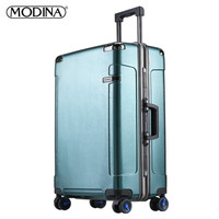 MODINA铝框拉杆箱万向轮行李箱 男女士旅行箱20/24英寸 暗绿色 20英寸