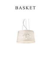 IDEAL-LUX 意大利品牌 BASKET系列客厅餐厅吊灯 3头奶白色