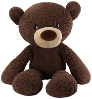 GUND Fuzzy深棕色泰迪熊毛绒玩具-高34英寸(86cm)（亚马逊进口直采，美国品牌） *2件