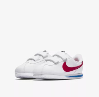 NIKE 耐克 CORTEZ BASIC SL (PSV) 儿童魔术贴休闲运动鞋 白色 28