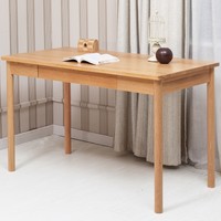 维莎 w0202 日式实木书桌 （0.9m 单抽屉）