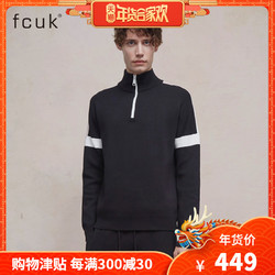 13日0点：FCUK男装时尚针织衫2018春夏新品开衫长袖上衣男58JBY