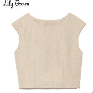 Lily Brown 莉莉 布朗 LWFT182087 蜜桃女孩甜美无袖上衣 米色 F