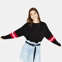 Bershka 巴适卡 07033381800 女士圆领针织卫衣