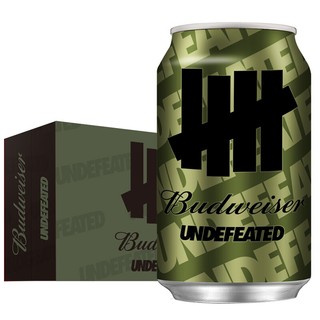 百威 X Undefeated 潮牌联名限量版 330ml*24听+开勒啤酒 250ml*12瓶装 