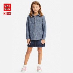 UNIQLO 优衣库 女童休闲工装衬衫