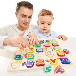 特宝儿（topbright）26英文字母认知儿童拼图1-3岁 3-6岁男孩女孩宝宝益智玩具 *3件