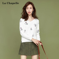 La Chapelle 拉夏贝尔 刺绣花针织衫