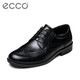 ECCO 爱步 潮流时尚雕花系带男士皮鞋 英伦复古质感舒适透气缓震休闲鞋