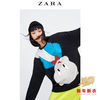 ZARA 00085310800 女士印花卫衣 (S、黑色)