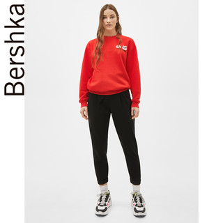 Bershka 巴适卡 01944111600 女士宽松卫衣 (XS-S、红色)