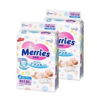 Merries 妙而舒 婴儿纸尿裤 NB60片 2包装