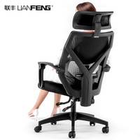 LIANFENG 联丰 DS-203CG 家用办公人体工学电脑椅 黑色