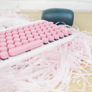 LOFREE 洛斐 DOT圆点机械键盘 (蓝牙、单光、粉色、青轴)