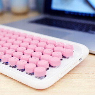 LOFREE 洛斐 DOT圆点机械键盘 (蓝牙、单光、粉色、青轴)
