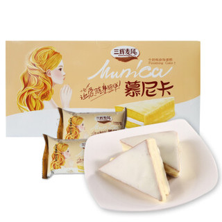 三辉麦风 慕尼卡 经典白色牛奶味涂饰蛋糕 160g/盒 *7件