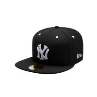 NEW ERA男女同款5950 MLB 纽约洋基队LOGO刺绣棒球帽 黑色 738