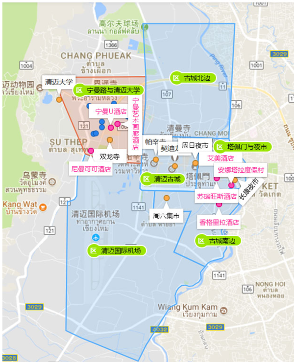 全国多地-泰国清迈5-7天（直飞往返，住4-5星酒店）