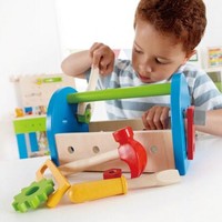 Hape 儿童积木玩具工具箱 E3001