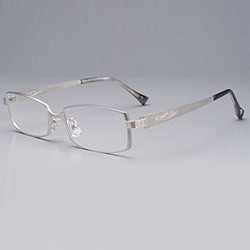 进口Dr. Swan 天鹅博士 男款钛框绅士睿智款近视眼镜架全框DR.5010 C3银色
