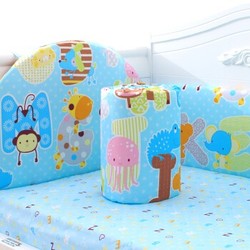 象宝宝（elepbaby）全棉婴儿床围三件套可拆洗床  套件120*70cm（丛林总动员)