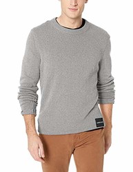 CALVIN KLEIN 卡尔文·克莱 Crewneck Logo 男士羊毛混纺毛衣