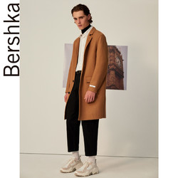 Bershka 巴适卡 06611310742 男士中长款毛呢大衣