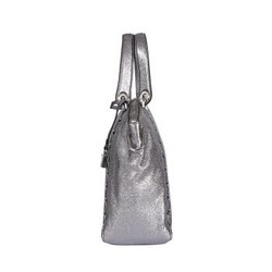 MICHAEL KORS 迈克·科尔斯 MK 女士SADIE系列银色皮革中号手拎肩背斜挎包 30H7MAES3M LT PEWTER