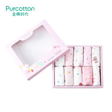 PurCotton 全棉时代 婴儿纱布手帕 25x25cm 粉色 10条装 *3件