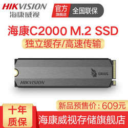HIKVISION 海康威视 C2000系列 M.2 NVMe PCIe SSD移动固态硬盘 512GB